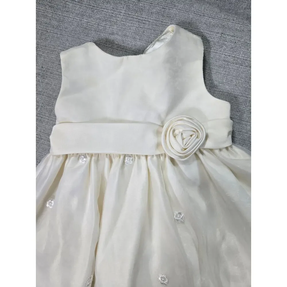 Cinderella Collection Toddler 2T Ivory Wedding Party Flower Girl Lace Formal